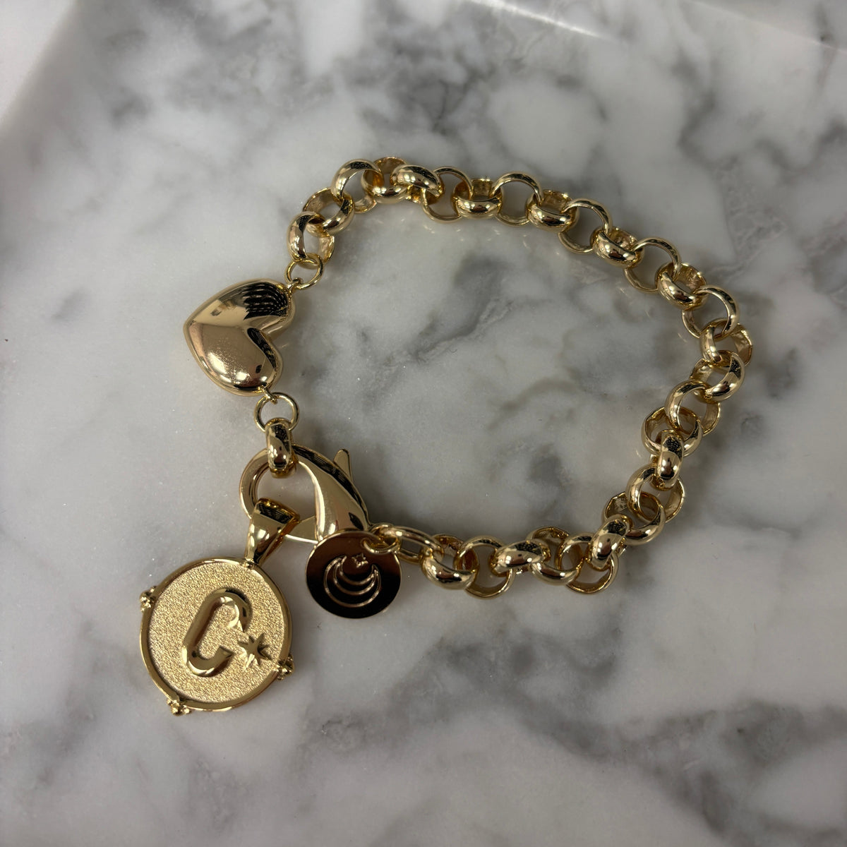 Limited Edition: JW Letter Coin and Little Bit of LOVE Rolo Bracelet Set