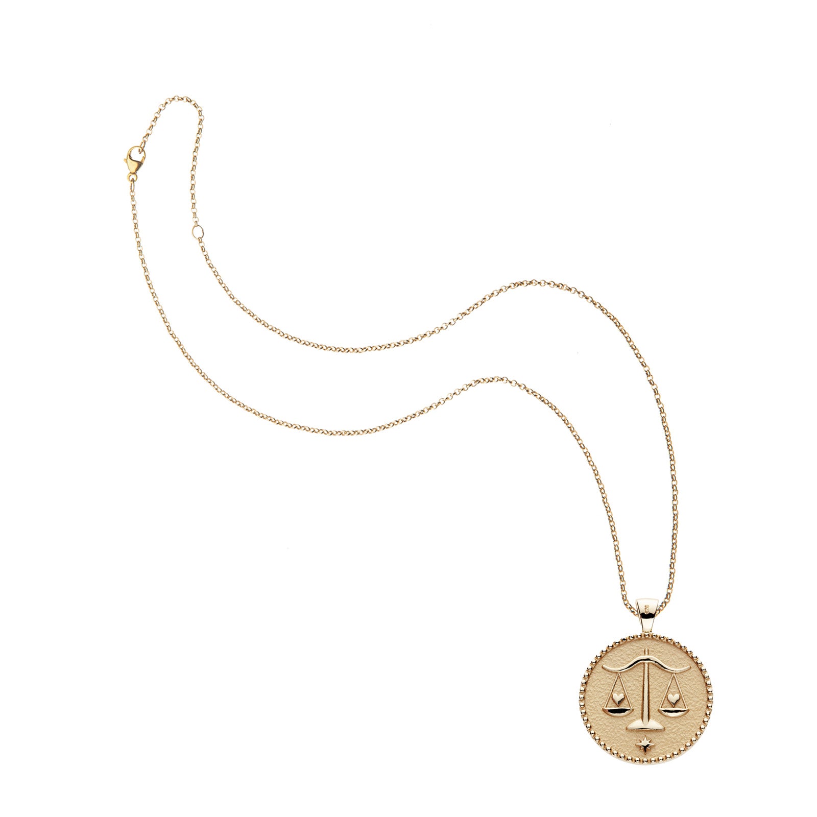 Gold original  Libra pendant on classic rolo chain
