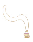 Lock pendant on classic rolo chain