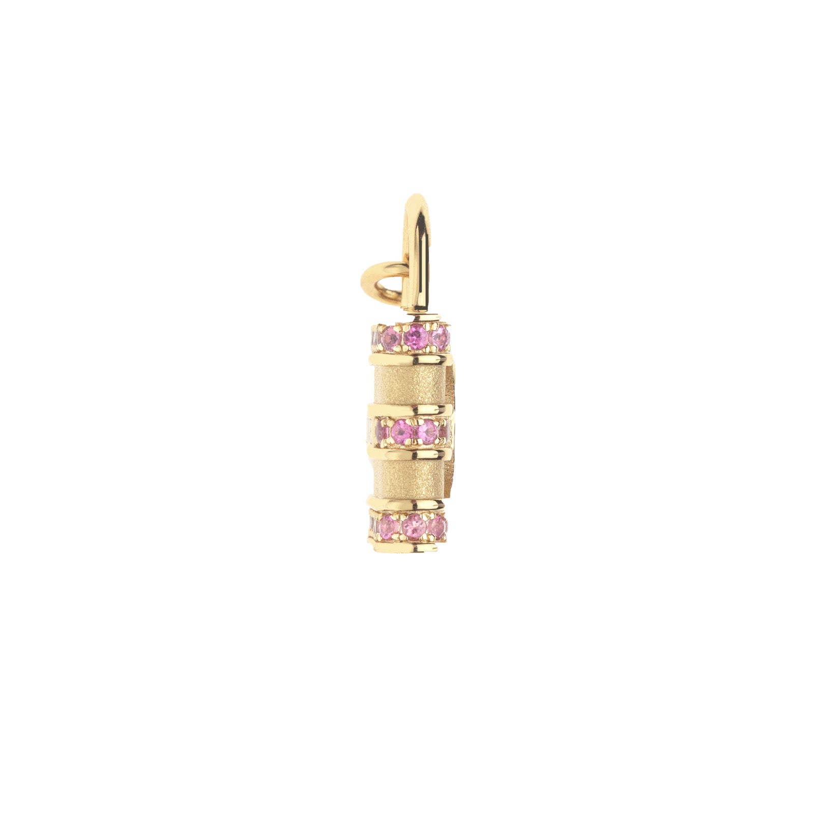 Side view of love lock pendant