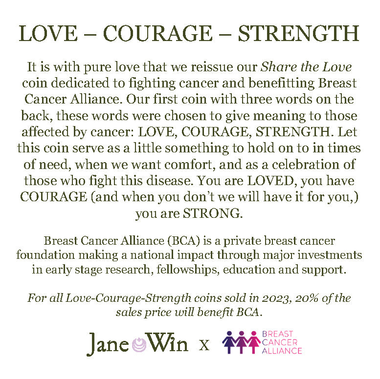 Love - Courage - Strength JW Original Pendant Coin