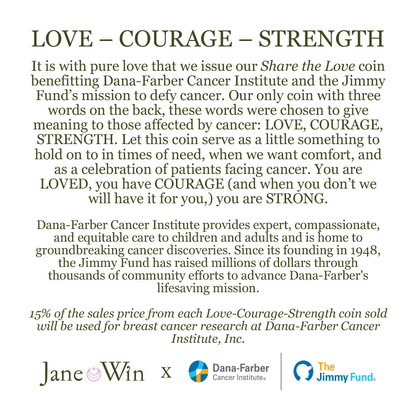 Love - Courage - Strength Cutout Coin