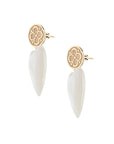 LOVE Carry Your Heart Earrings in Mother of Pearl