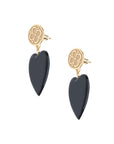 LOVE Carry Your Heart Earrings in Black Agate