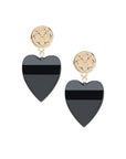 LOVE Carry Your Heart Earrings in Black Agate