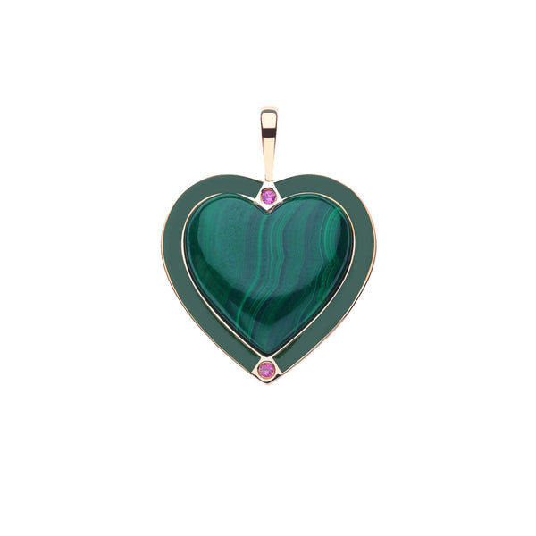 Real Natural Malachite Stone Pendant Necklace Healing Green Stone Heart  Shaped Pendulum Charm Stainless Steel Chain Women Choker