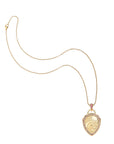 Love courage strength shield on the classic rolo chain