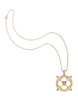 Love cutout pendant on the classic rolo chain