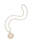 LOVE JW Original Pendant Coin in Pale Dogwood Enamel