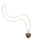 Love dolce carved heart pendant on the classic rolo chain