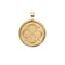 Gold Coin Pendant with Quatrefoil and heart illustration