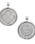 Silver LOVE Coin Pendant Shown Front and Back