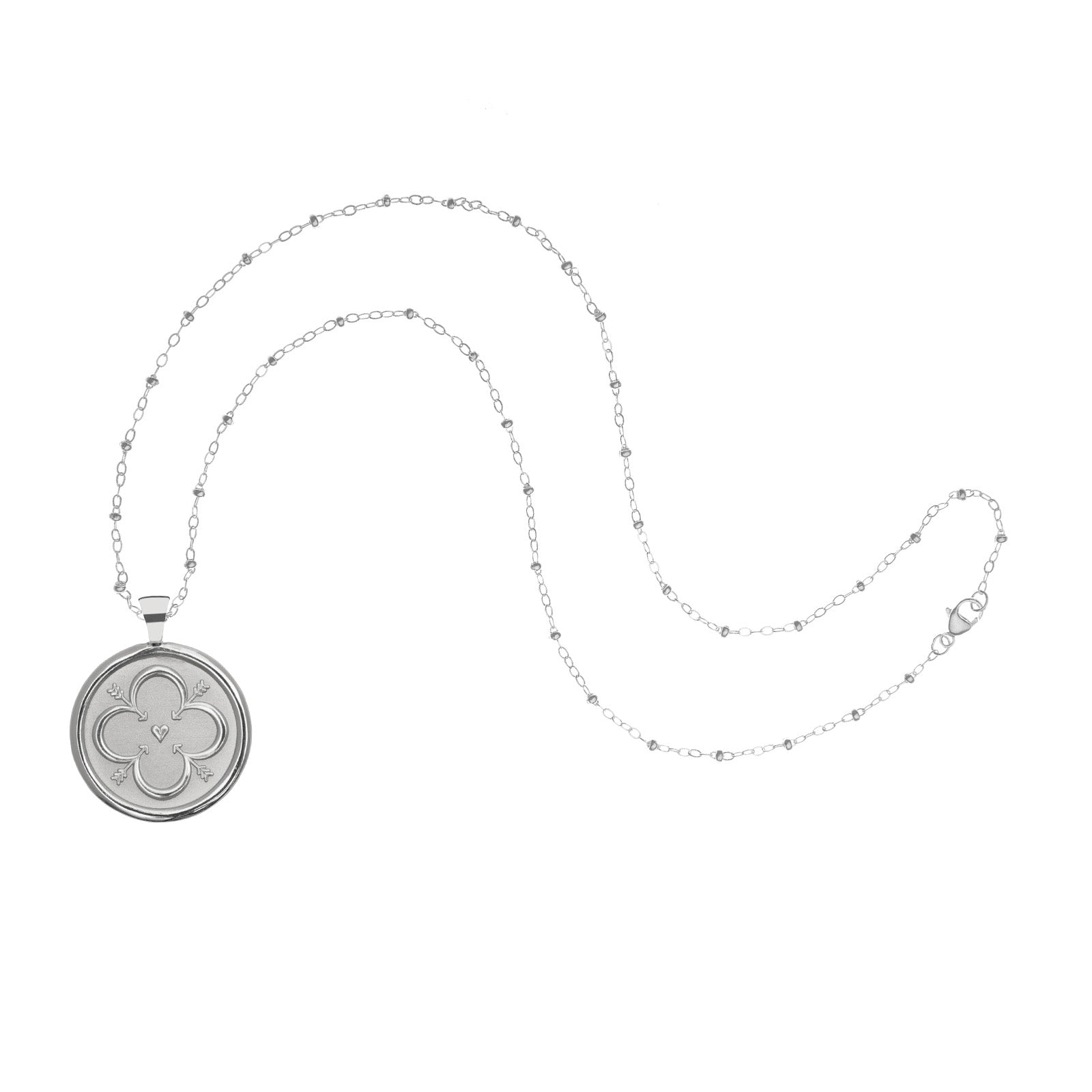 LOVE JW Original Pendant Coin in Silver