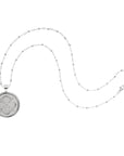 Silver Love Coin on Satellite Beaded Chain