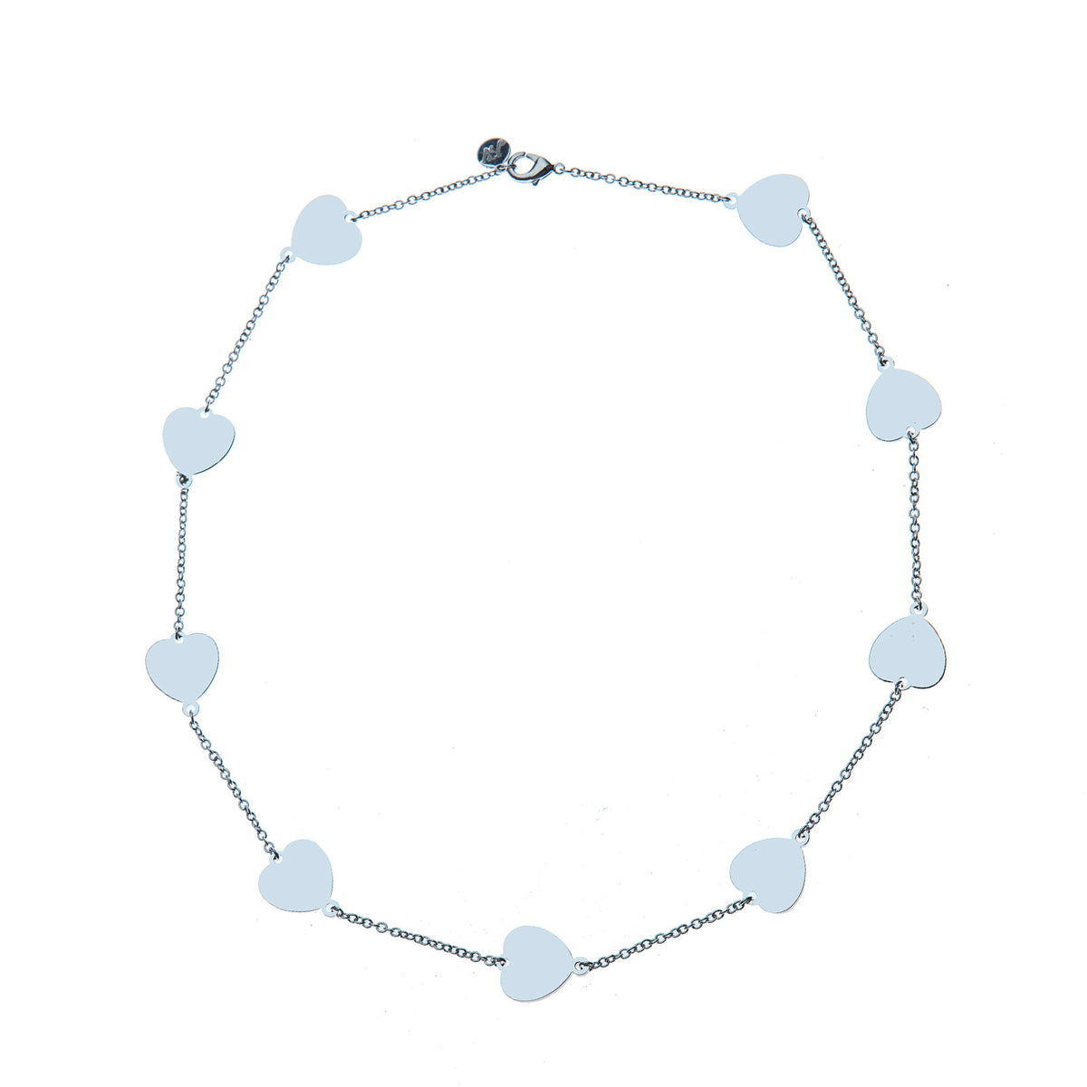 LOVE Pieces of My Heart Chain Necklace in Silver