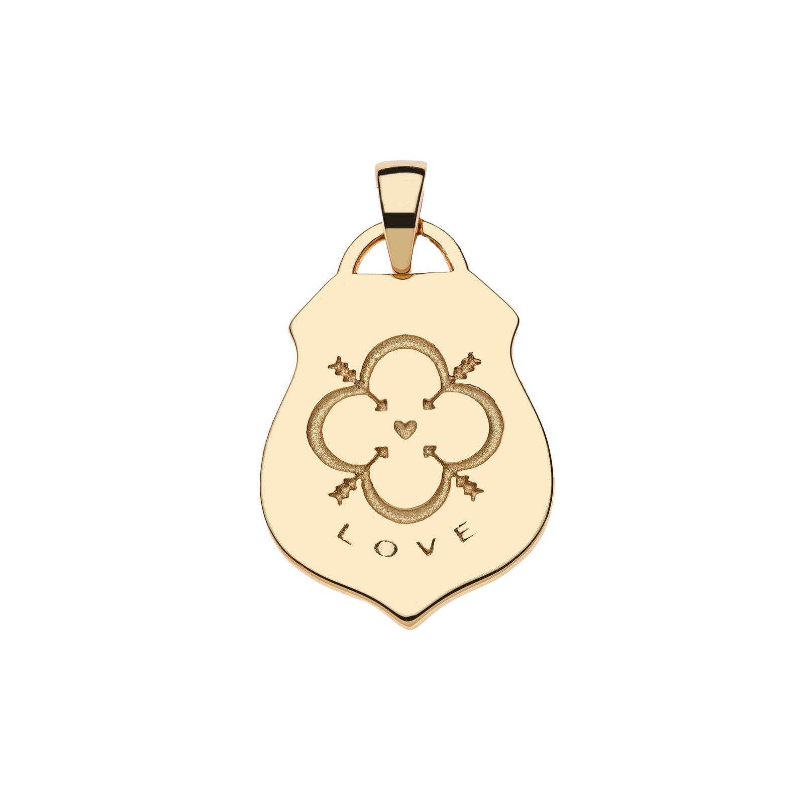 LOVE Shield Pendant – Jane Win Jewelry