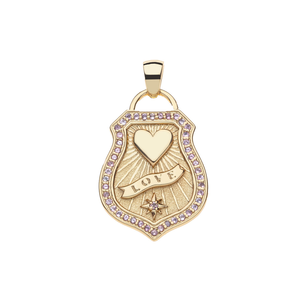 LOVE Shield Pendant – Jane Win Jewelry