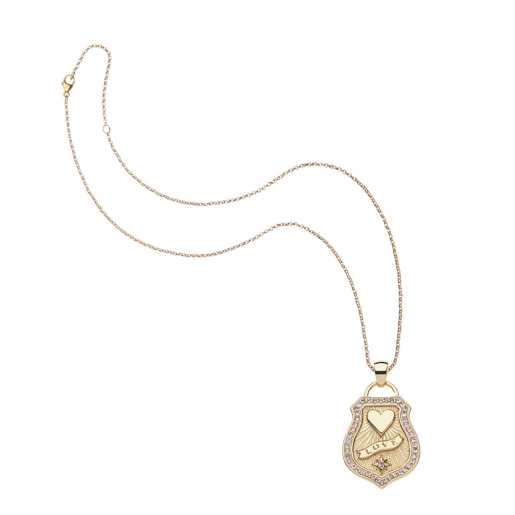 LOVE Shield Pendant – Jane Win Jewelry