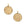 Gold Small LOVE Coin Pendant Shown Front and Back