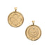Gold Small LOVE Coin Pendant Shown Front and Back