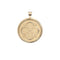 Gold Coin Pendant with Quatrefoil and heart illustration