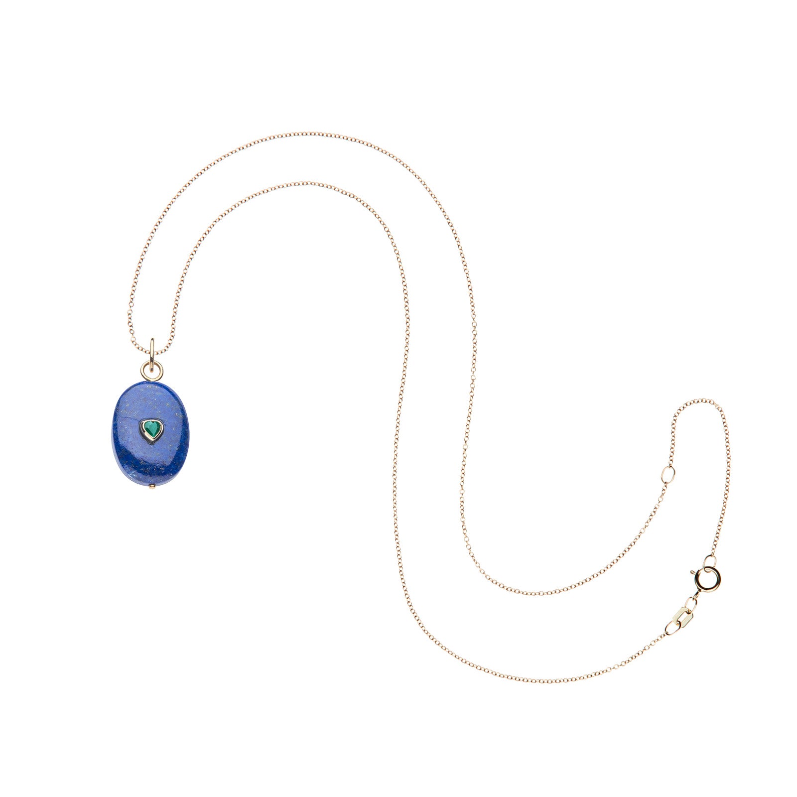 LOVE Lapis Wishing Stone in Solid Gold