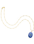 LOVE Lapis Wishing Stone in Solid Gold