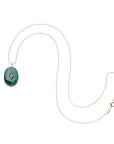 LOVE Malachite Wishing Stone in Solid Gold