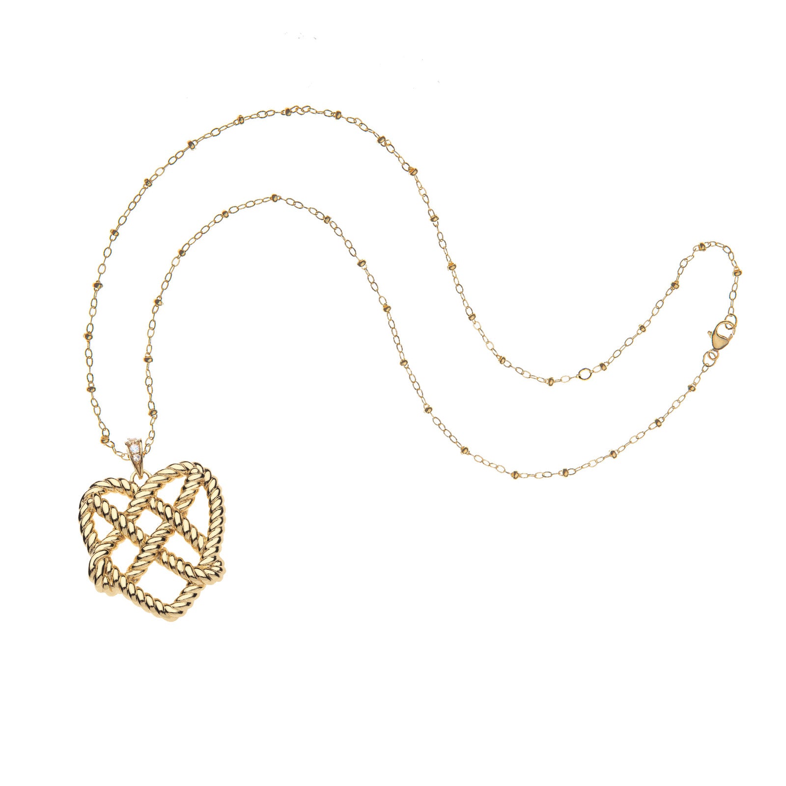 Love in a knot pendant on satellite chain
