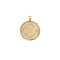 Gold Coin Pendant with Quatrefoil and heart illustration