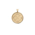 Gold Coin Pendant with Quatrefoil and heart illustration