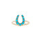 LUCKY Baby Horseshoe Ring in Turquoise