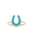 LUCKY Baby Horseshoe Ring in Turquoise