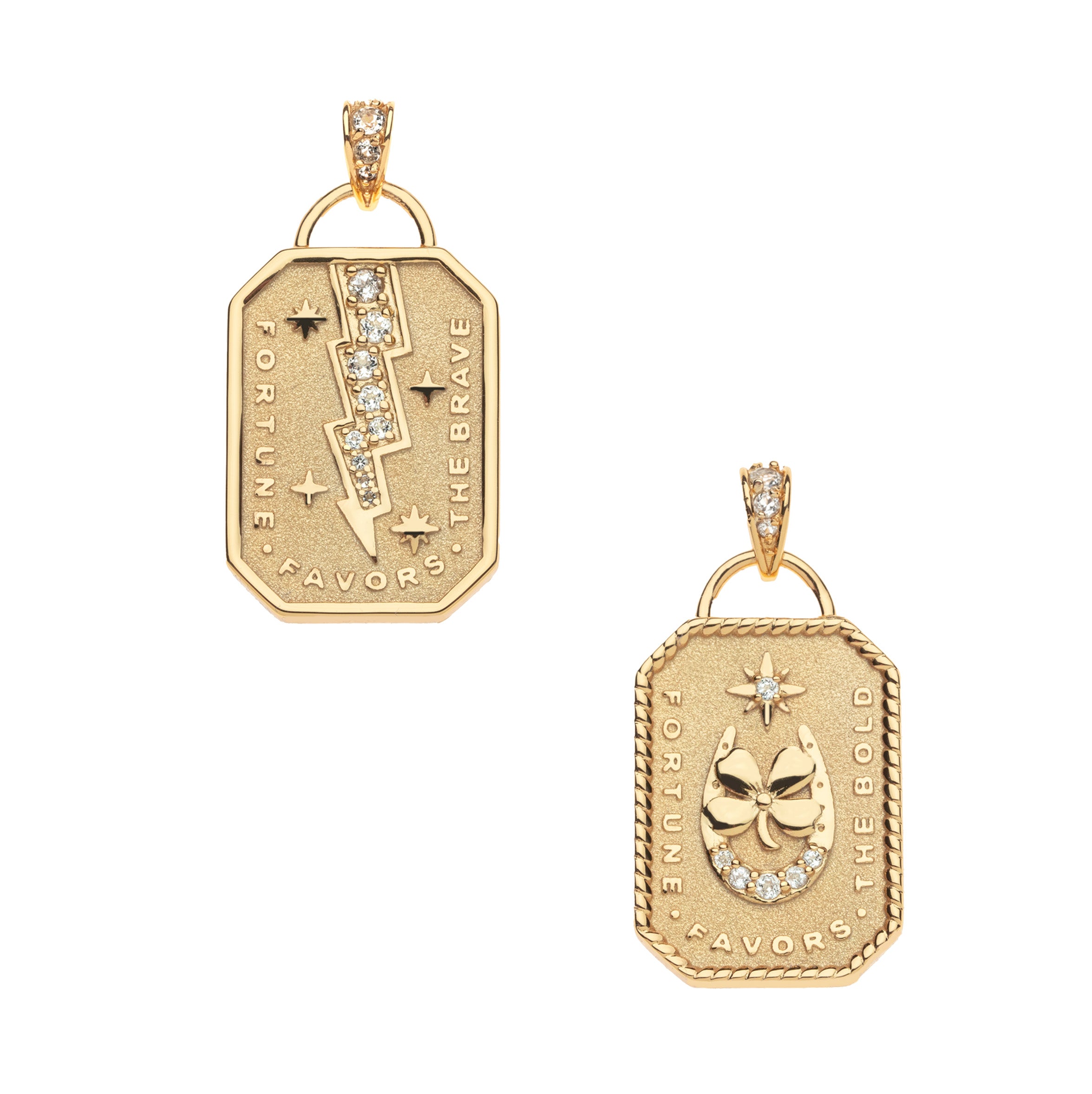 Bold and the Brave Dogtag Pendant - LUCKY – Jane Win Jewelry