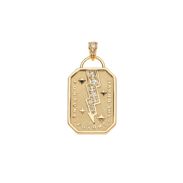 Bold and the Brave Dogtag Pendant - LUCKY – Jane Win Jewelry