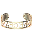 Inside of bonne chance cutout cuff