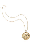 Lucky clover cutout coin on the classic rolo chain
