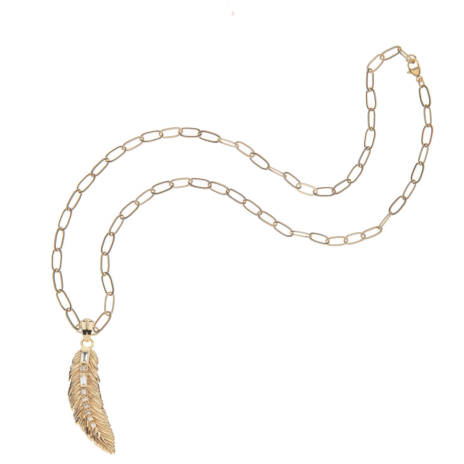 LUCKY Feather Pendant