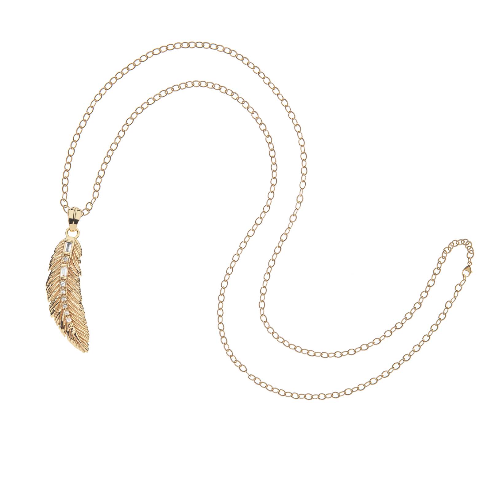 LUCKY Feather Pendant