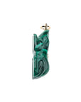 LUCKY Malachite Frog Pendant in Solid Gold SALE