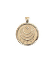 LUCKY JW Small Pendant Coin in Solid Gold