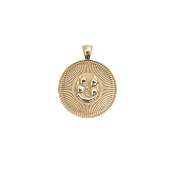 LUCKY JW Small Pendant Coin in Solid Gold SALE