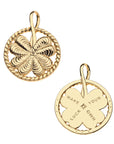 LUCKY Clover Cutout Pendant Coin