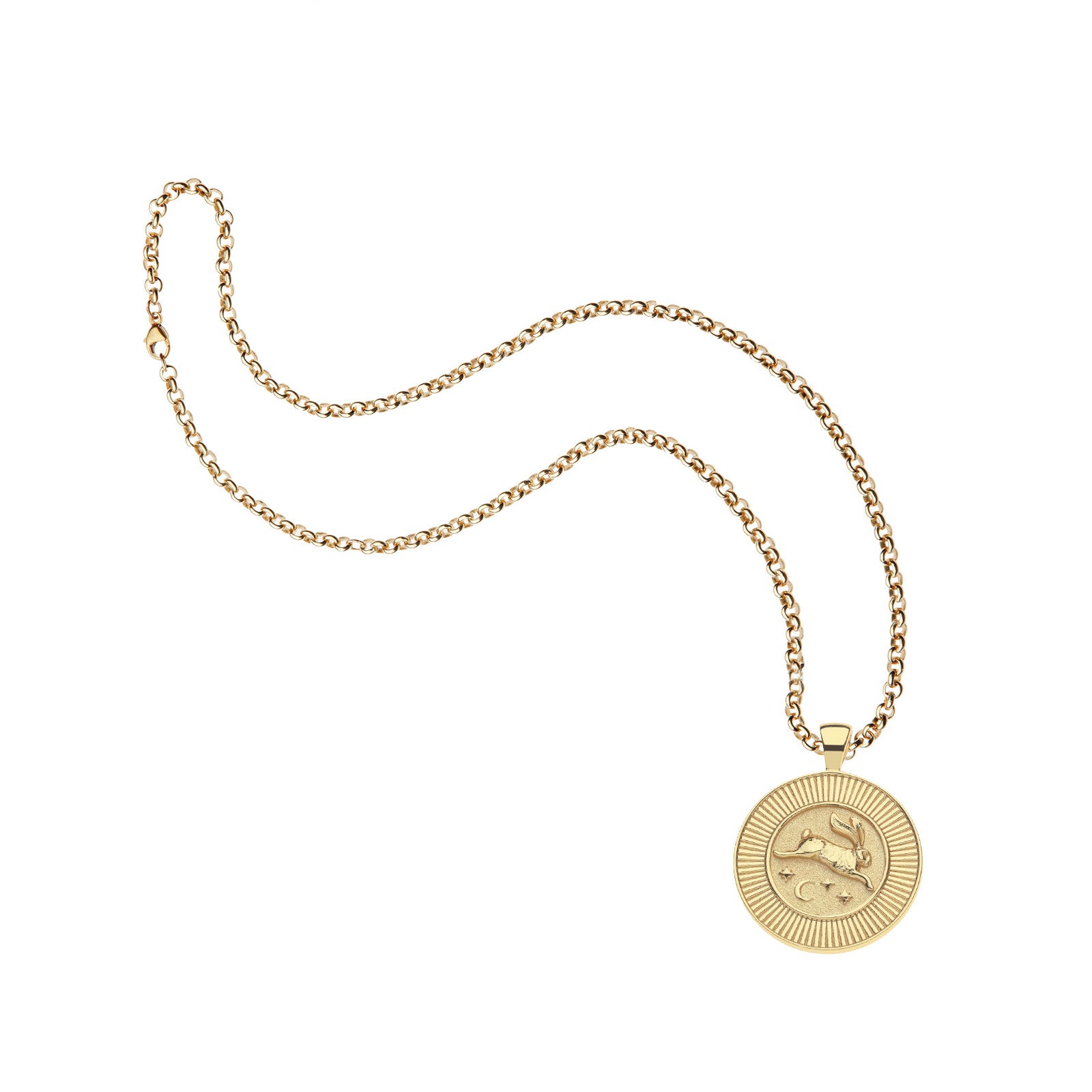 Lucky rabbit coin on the grande rolo chain