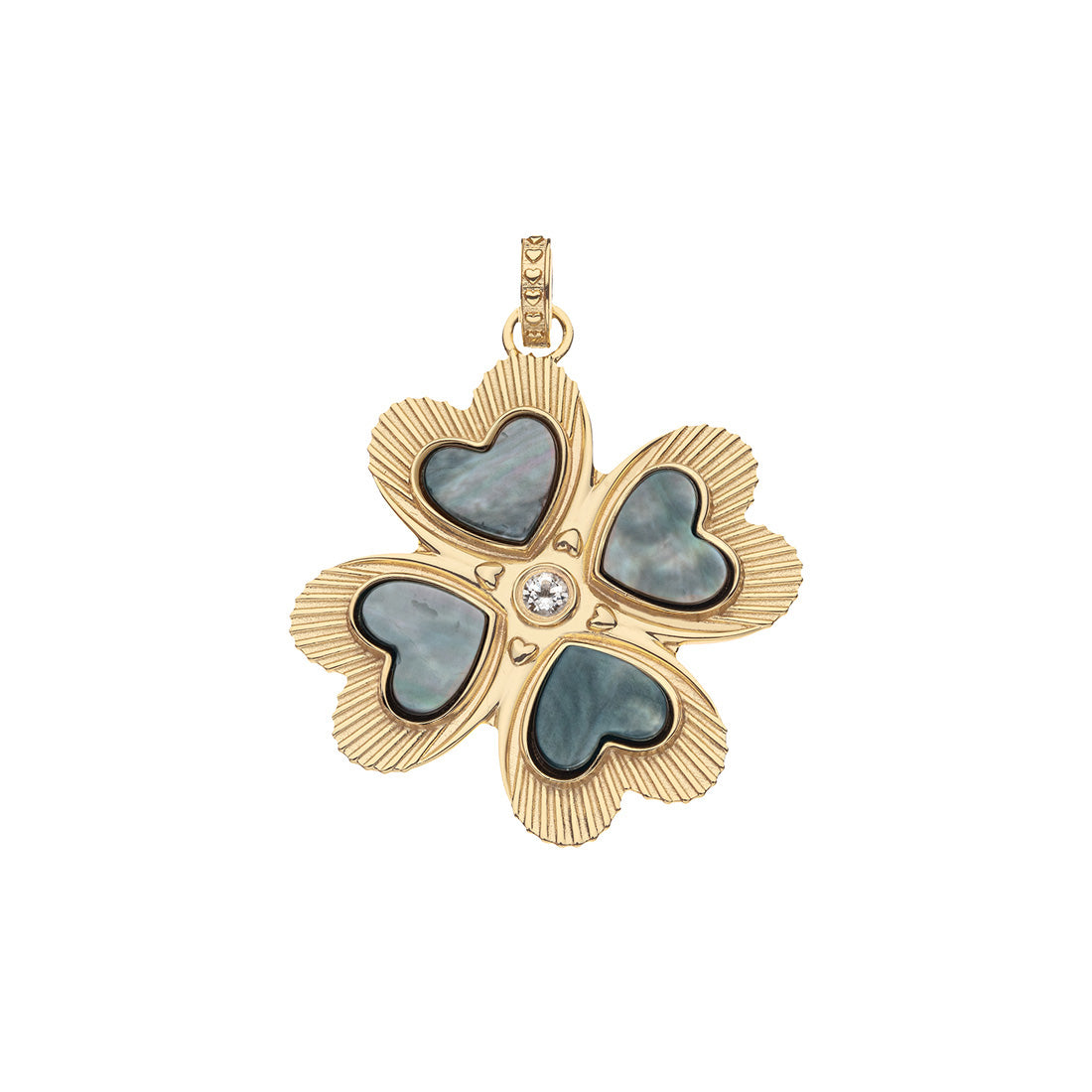 LUCKY in Love Clover Pendant with Malachite – Jane Win Jewelry