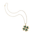 Lucky in love clover on the classic rolo chain