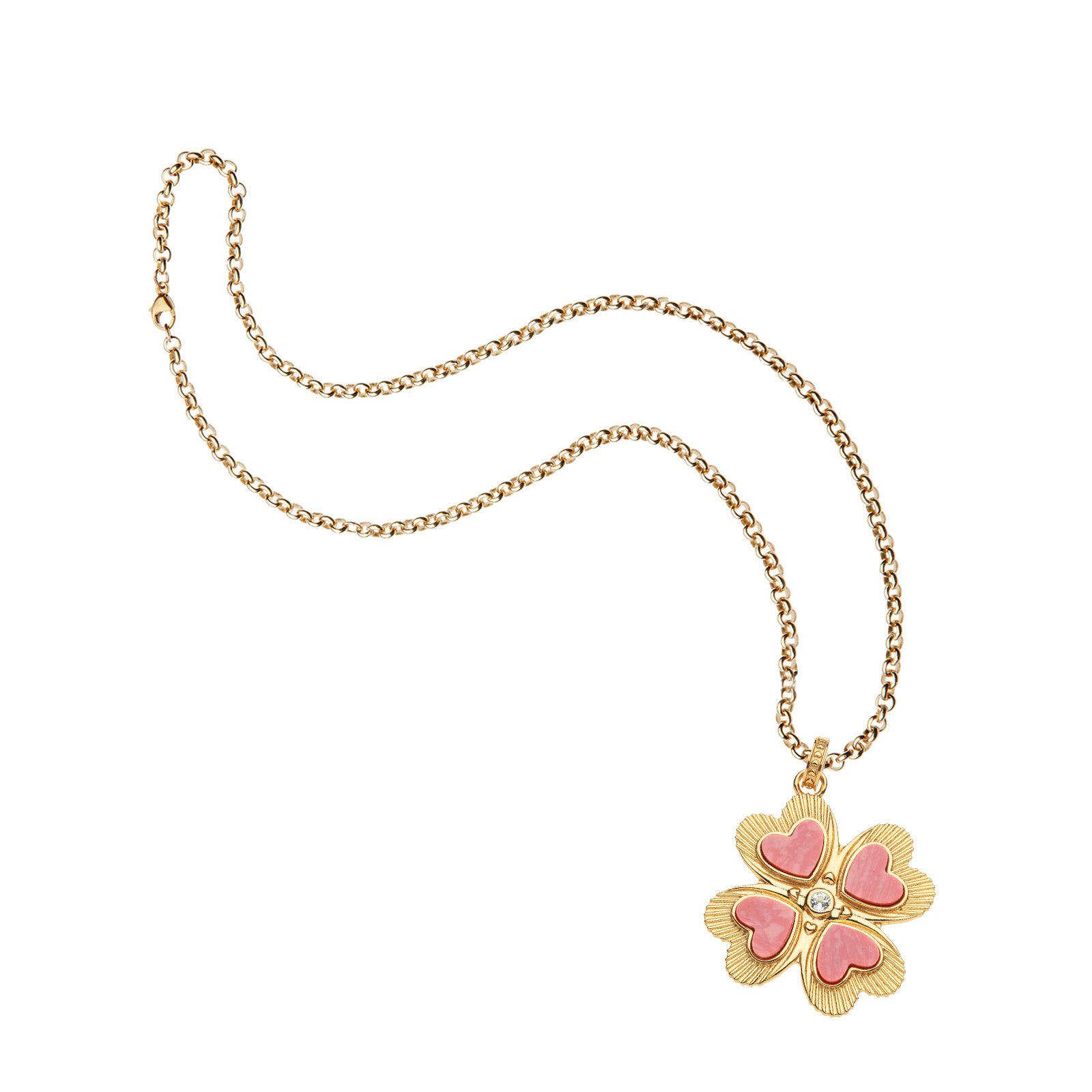 Lucky in love clover pendant on the grande rolo chain