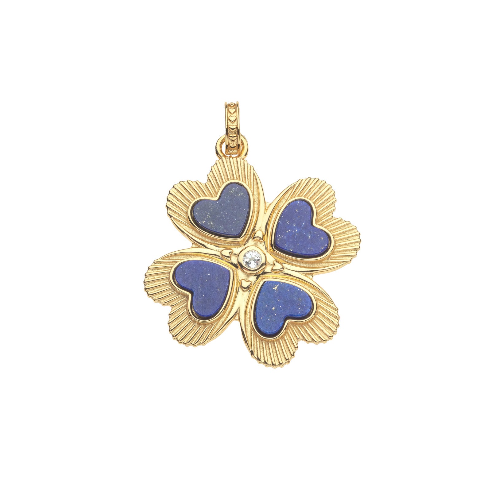 LUCKY in Love Clover Pendant with Lapis
