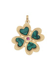 LUCKY in Love Clover Pendant with Malachite