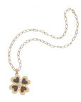 LUCKY in Love Clover Pendant with Wood